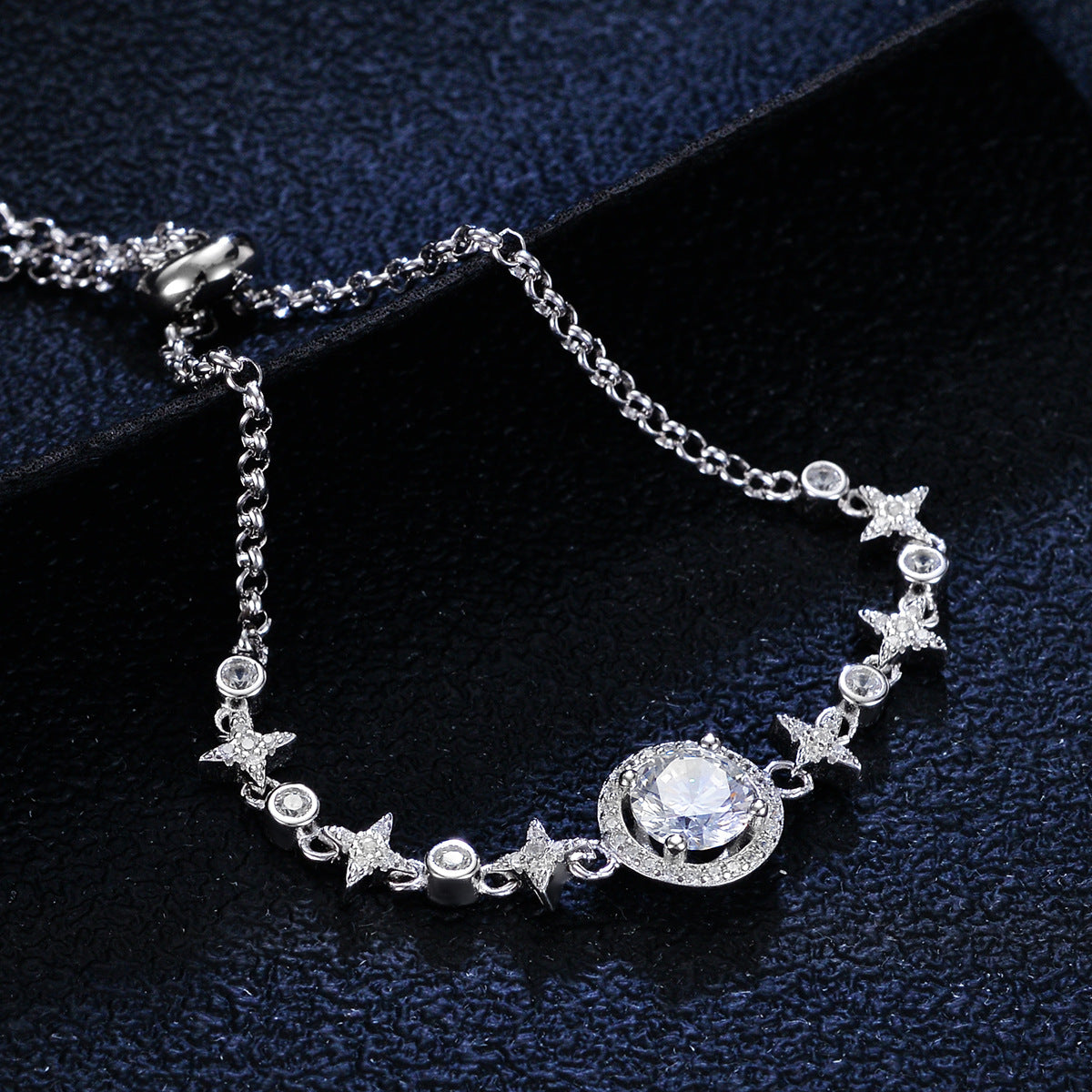 Lucida 1CT Moissanite Star Bracelet 925 in Sterling Silver