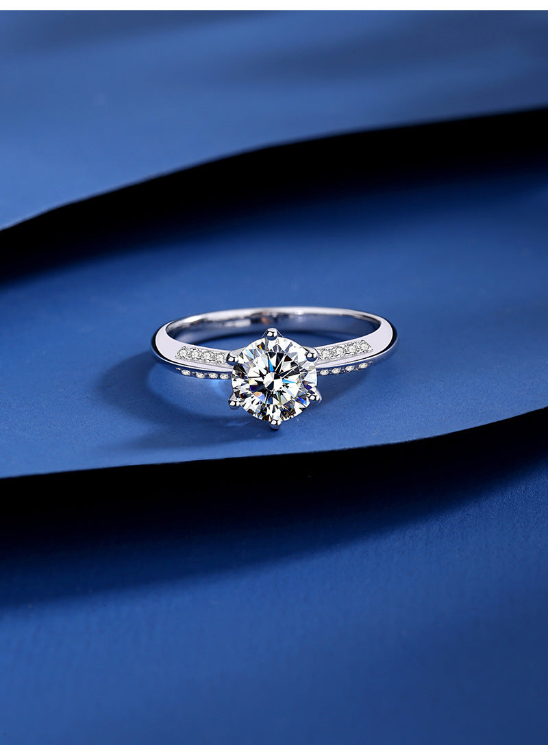 Estelle Solitaire Moissanite Ring in 925 Sterling Silver 1 CT