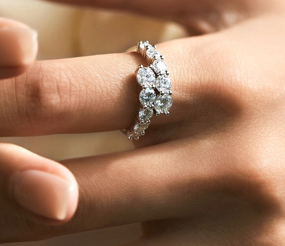 Verdandi Jewelry "Galaxy" Cluster Ring - GRA Certified Moissanite