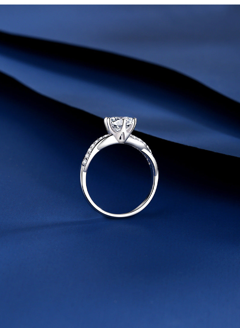Luxe Moissanite Solitaire Ring in 925 Sterling Silver 1 CT