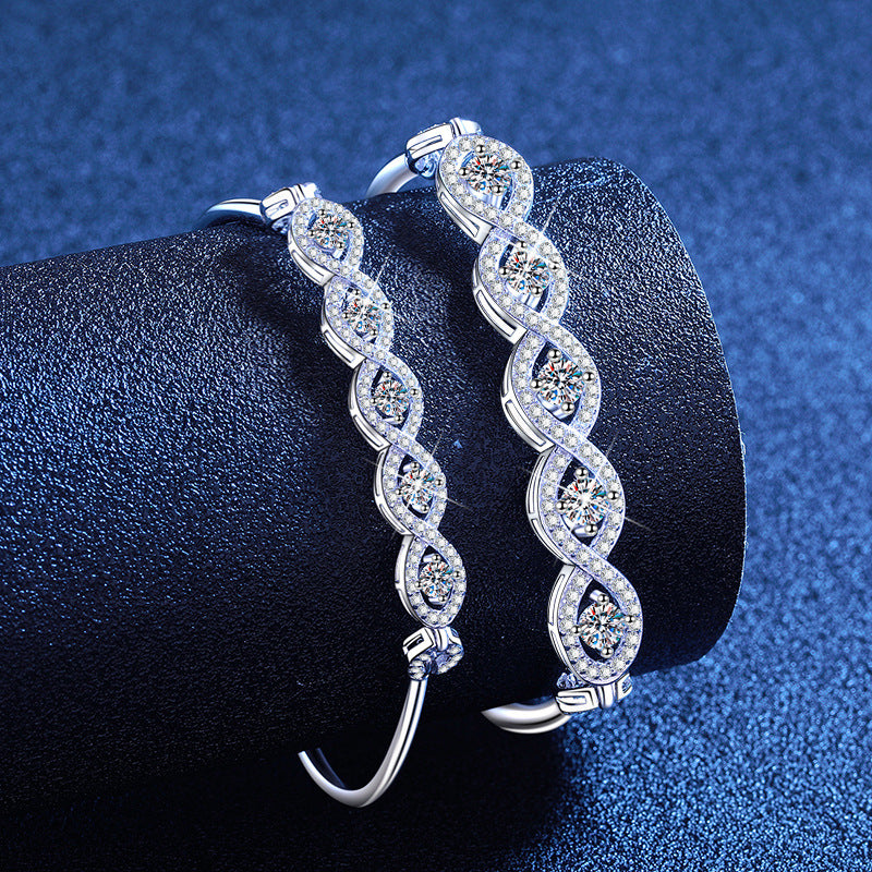 Verdandi Jewelry 1.5 Carat "Infinity" Bracelet - GRA Certified Moissanite