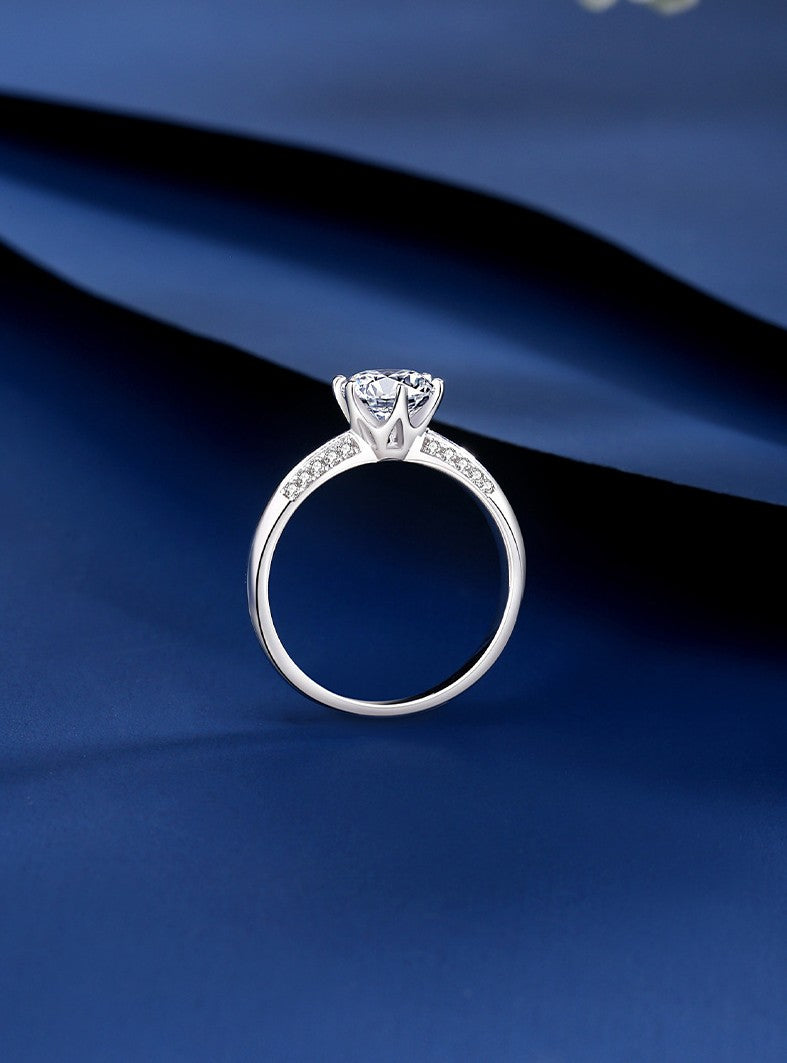 Estelle Solitaire Moissanite Ring in 925 Sterling Silver 1 CT