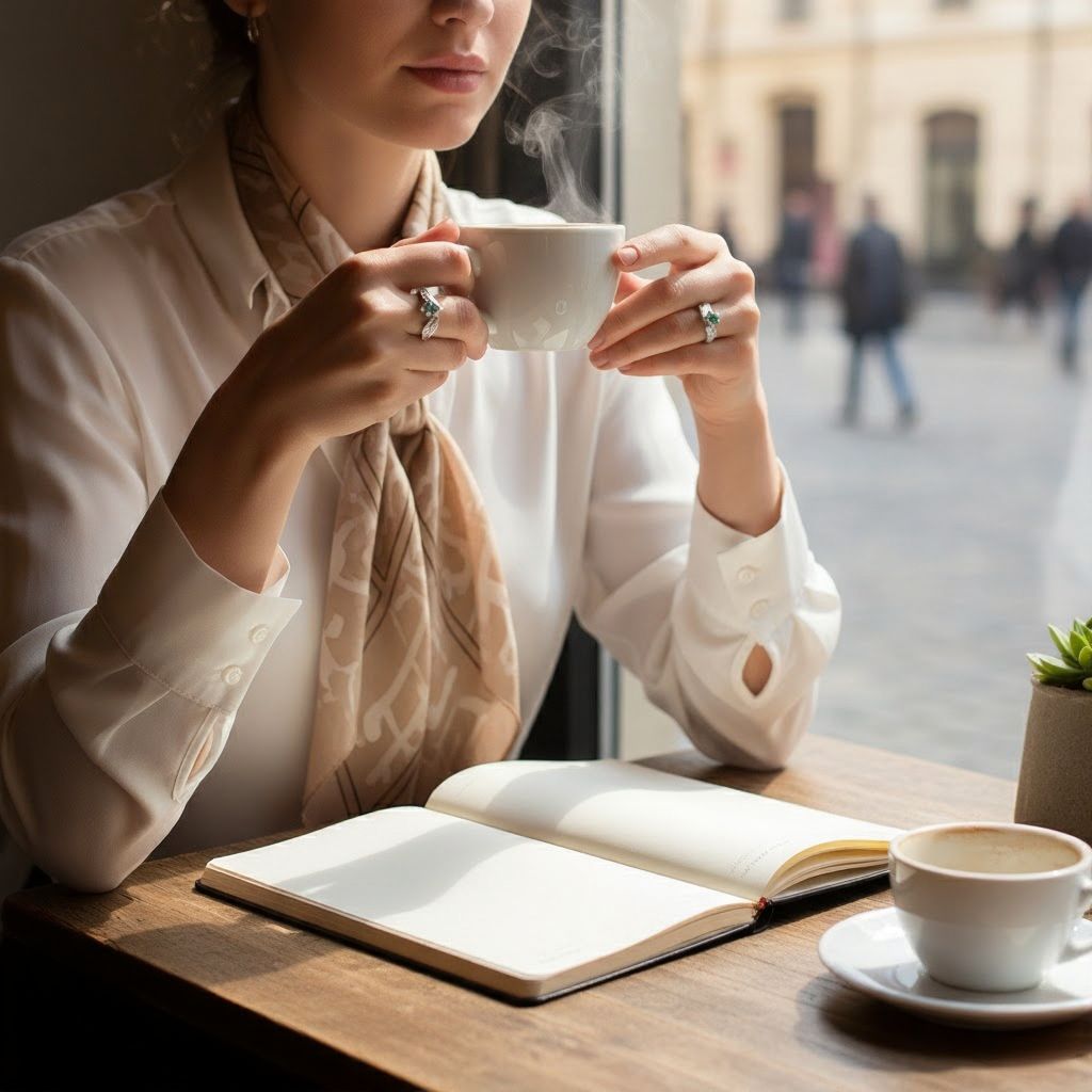 Verdandi Jewelry "Angel Wings" Green Moissanite Ring - S925 Silver
